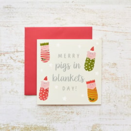 Christmas Pigs In Blankets Card (4XS0439)