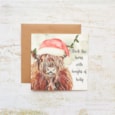 Highland Cow Deck The Horns Christmas Card (4XS0458)