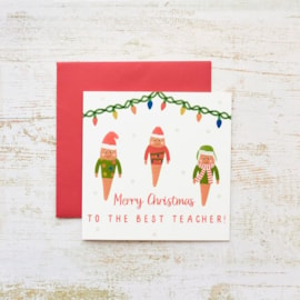 Best Teacher Christmas Card (4XS0465)