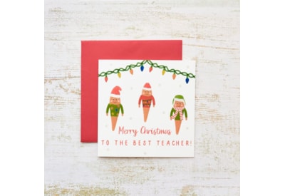 Best Teacher Christmas Card (4XS0465)