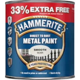 Hammerite Smooth Paint Silver+33% 750ml (5158234)