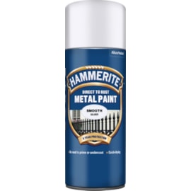 Hammerite Aerosol Smooth Silver Paint 400ml (5084785)