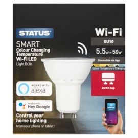 Status 5.5w Gu10 Smart Colour Changing Led Bulb (50SSLCCTGU101PKB)