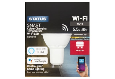 Status 5.5w Gu10 Smart Colour Changing Led Bulb (50SSLCCTGU101PKB)