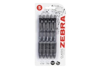 Zebra Z Grip Smooth Black 5pk (02438)