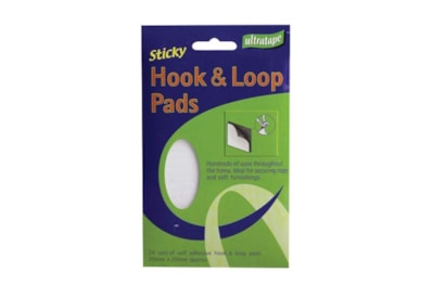 Ultratape Hook & Loop Pads White Ultra 24pads (RT017PADS24)