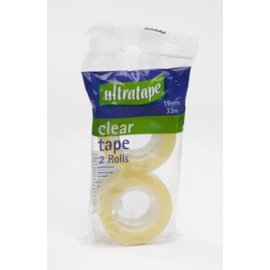 Ultratape Clear Tape Twin Pack 19mm x 33m (RT0328BOX24)