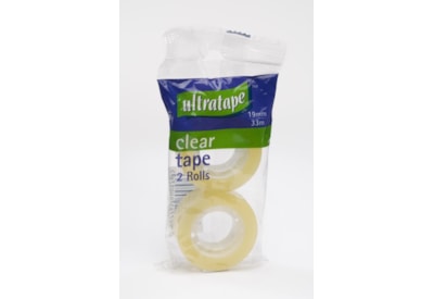 Ultratape Clear Tape Twin Pack 19mm x 33m (RT0328BOX24)