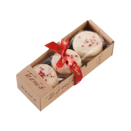 Teonis White Choc Emrobed Shortbread w Raspberry Sprinkle 200g (538/1/63/146)