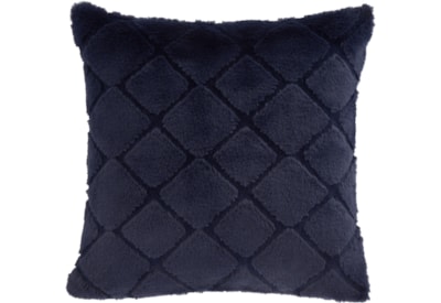 Catherine Lansfield Cosy Diamond Cushion Navy 43x43 (DS/55599/W/CU43/NA)