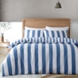 Catherine Lansfield Cove Stripe Duvet Set Blue King (BD/58100/W/KQS/BL)