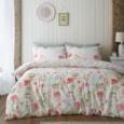 Catherine Lansfield Ella Poppy Duvet Set Cream Double (BD/58491/W/DQS/CR)