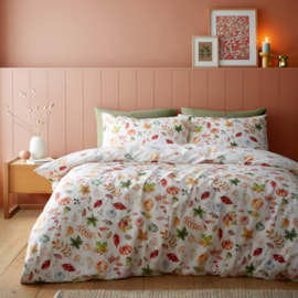 Catherine Lansfield Autumn Pumpkins Duvet Set Orange King (BD/58600/W/KQS/OR)