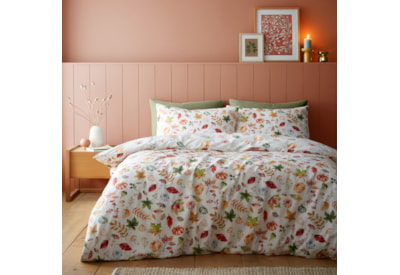 Catherine Lansfield Autumn Pumpkins Duvet Set Orange Single (BD/58600/W/SQS/OR)