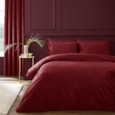 Catherine Lanfields Kingsley Matt Velvet Raspberry Duvet Set Single (BD/58959/W/