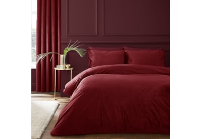 Catherine Lanfields Kingsley Matt Velvet Raspberry Duvet Set Single (BD/58959/W/