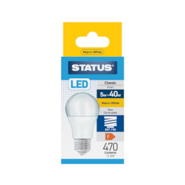 Status 5w Led Gls E27 Warm White Bulb (5SLGWE27P1B10)