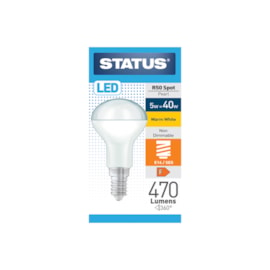 Status 5w Led E14 R50 Warm White Bulb (5SLR50WE14P1B10)