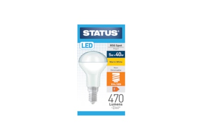 Status 5w Led E14 R50 Warm White Bulb (5SLR50WE14P1B10)