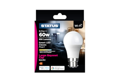 Status 9w B22 Gls Smart Led Colour Changing Bulb (60SSLGCCTB221PKB)