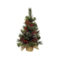 Ipswich Mini Tree Snowy Berries-pinecones Grn/wht 45cm (681165)