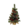 Ipswich Mini Tree Snowy Berries-pinecones Grn/wht 75cm (681169)