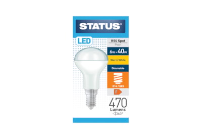 Status 6w Led R50 Spot E14 Warm White Dimmable (6SLDR50WE14P1B10)