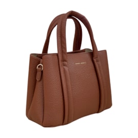 David Jones Pu Medium Square Grab Bag Cognac (7059-1_COGNAC)