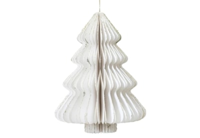 Tree Paper Decoration White 15cm (709200)