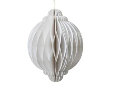 Onion Paper Decoration White 15cm (709208)