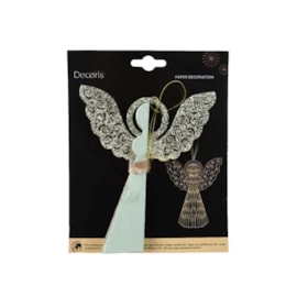 Angel Paper Decoration Mint 15cm (709227)