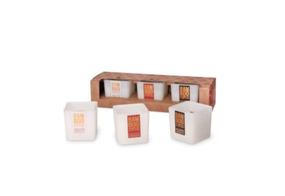 Heart & Home Bamboo Mini Candle Gift Set (B0105 0001)