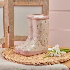 Snowdrop Welly Boot Ceramic Planter (7SF201)