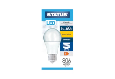 Status 8.5w Led Gls E27 Warm White Dimmable Bulb (8.5SLDGWE27P1B10)