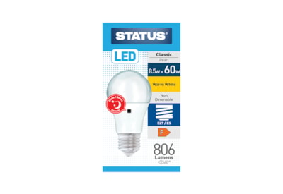 Status 8.5w Led Gls E27 Warm White Sensor Bulb (8.5SLSENWE271B10)