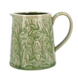 Gisela Graham Country Flowers Green Stoneware Mini Mug 9cm (80210)