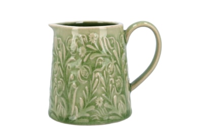 Gisela Graham Country Flowers Green Stoneware Mini Mug 9cm (80210)