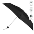 Totes Isotoner Compact Round Plain Black Umbrella (8308BLK)