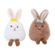 Gisela Graham Fluffy Bunny Shelf Sitter Asstd 10cm (85646)