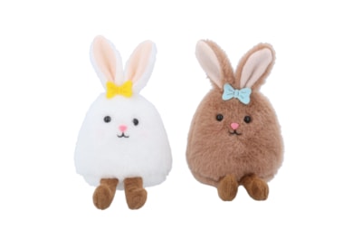 Gisela Graham Fluffy Bunny Shelf Sitter Asstd 10cm (85646)