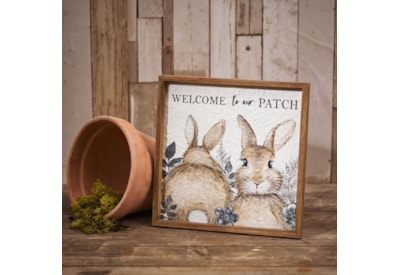 Welcome Bunny Textured Picture (8BU200)