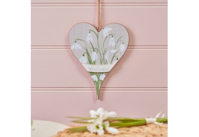 Snowdrop 3d Welcome Hanging Heart (8SF102)