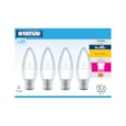 Status 8w Led B22 Candle Warm White Bulb 4pk (8SLCWB22P4B5)