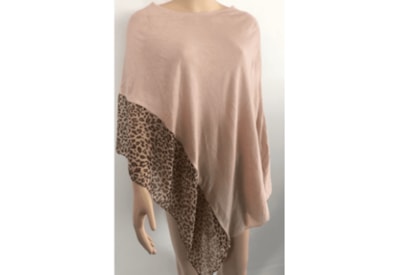 Poncho Leopard Print Pink (90302)