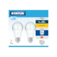 Status 9w Led Gls E27 Warm White Bulb 2pk (9SLGWE27P2B10)