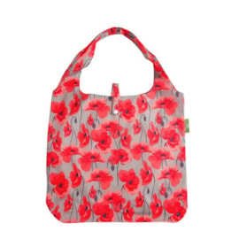 Eco Chic Grey Poppies Shopper (A86GY)