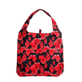 Eco Chic Navy Poppies Shopper (A86NY)