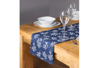 Premier Blue Mistletoe Table Runner 2m (AC241975B)