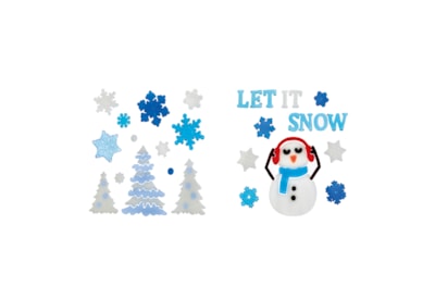 Premier Snowy Ice Window Stickers Asstd 20cm (AC242038)