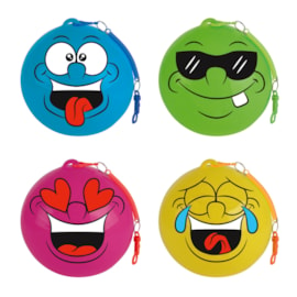 30cm Smiley Face Key Chain Ball 4 Assorted (B301)